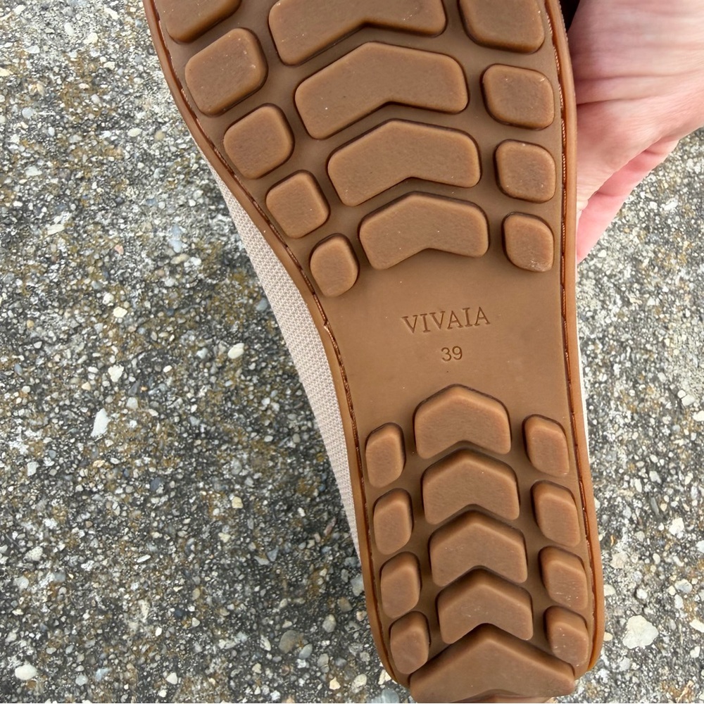 Vivaia Tan Jackie Square Toe Slip On Loafers Comfort Drivers Preppy EU 39 - Picture 6 of 6